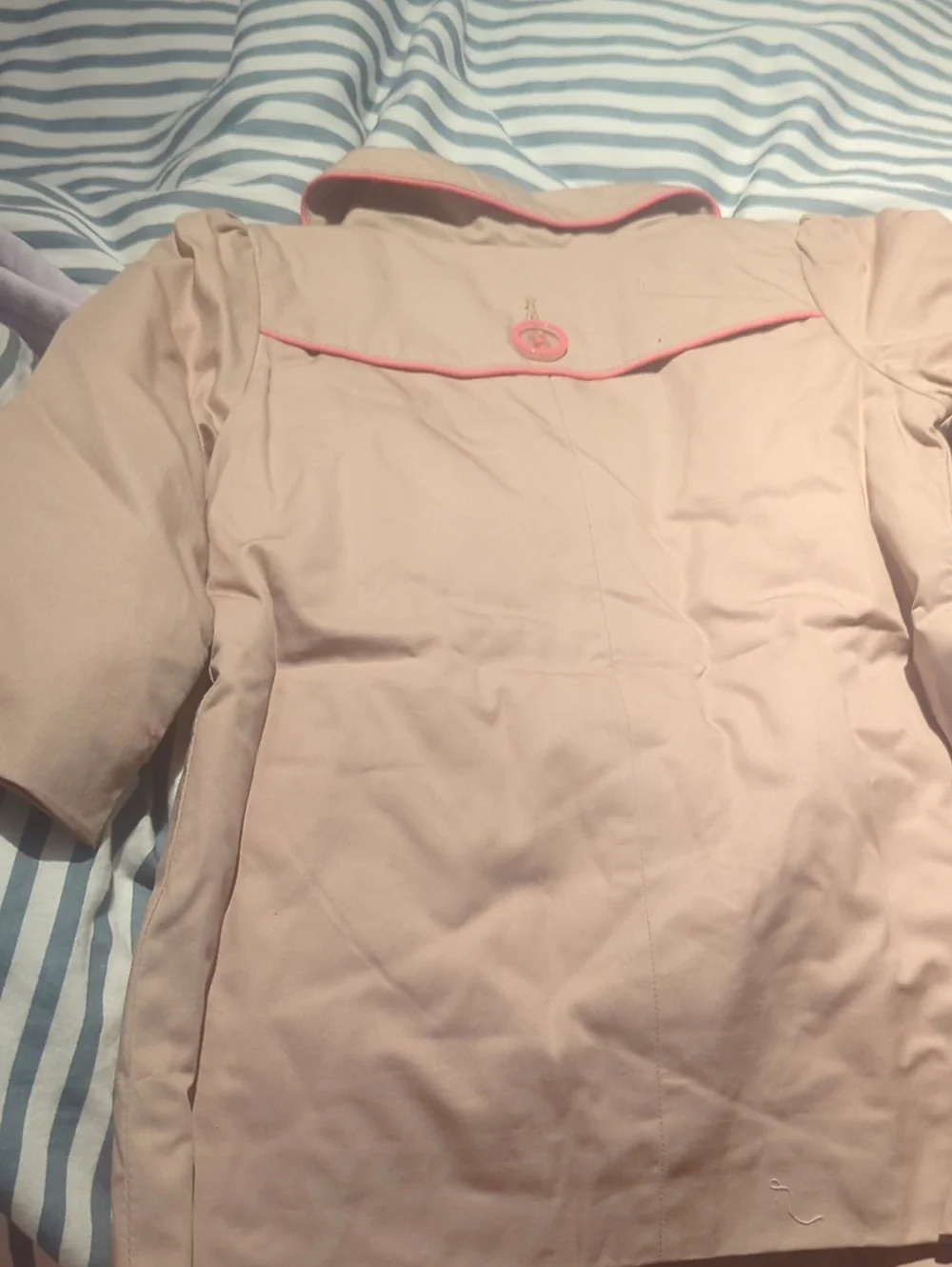 Beige Coat with Pink Trim (18-24mo)